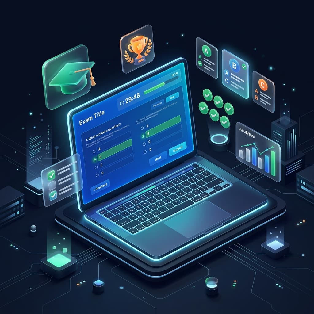 GATE online test platform with analytics dashboard